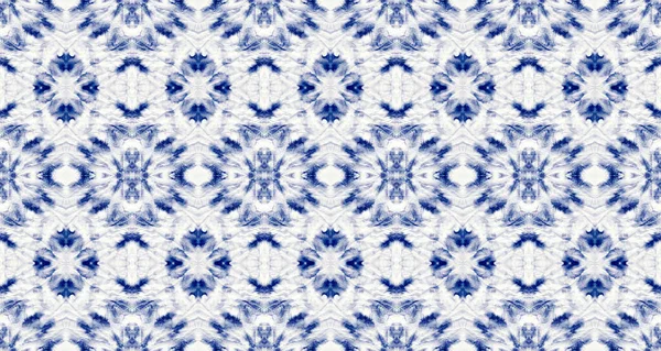 Cloth Mark Blue Cotton Acrylic Drip Indigo Colour Wash Effect — 图库照片