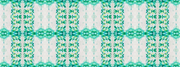Groen Abstract Teken Natte Blauwe Kleur Shibori Drop Modern Aquarelle — Stockfoto