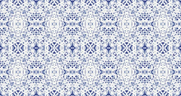 Punto Tela Mancha Tinte Algodón Azul Marino Grunge Geométrico Boho —  Fotos de Stock