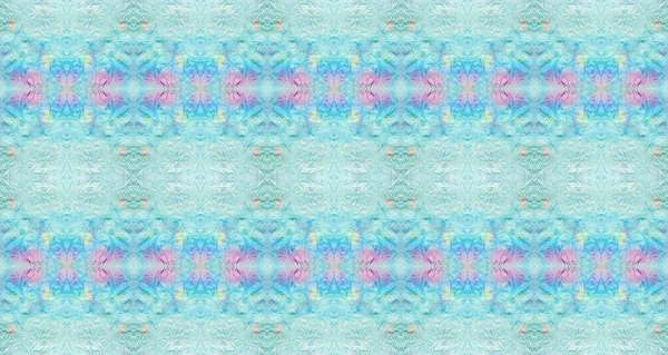 Blauwe Naadloze Mark Art Aquarel Kleurrijke Mark Helder Geometrisch Waterconcept — Stockfoto