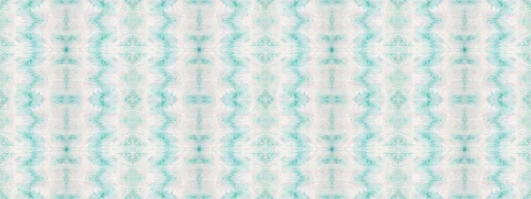 Groene Naadloze Vlek Natte Aquarel Tye Drip Vloeibaar Geometrisch Wit — Stockfoto