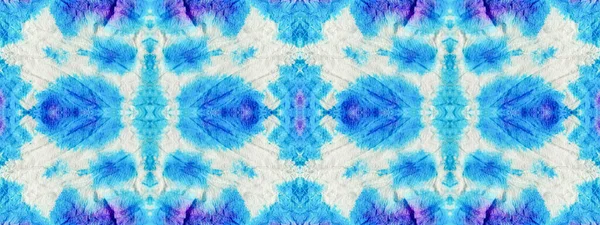 Marque Abstraite Bleue Encre Bohème Coloré Drip Texture Subtile Rayures — Photo