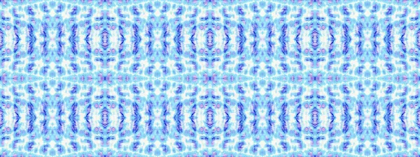 Blue Seamless Mark Tinte Bohemian Shibori Blob Farbe Geometrische Pastell — Stockfoto