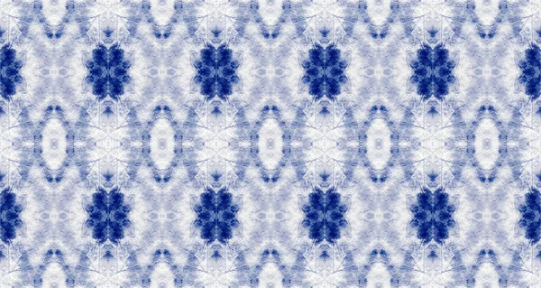 Cloth Mark Blue Colour Shibori Blot Boho Ink Splatter Texture — Stock Photo, Image