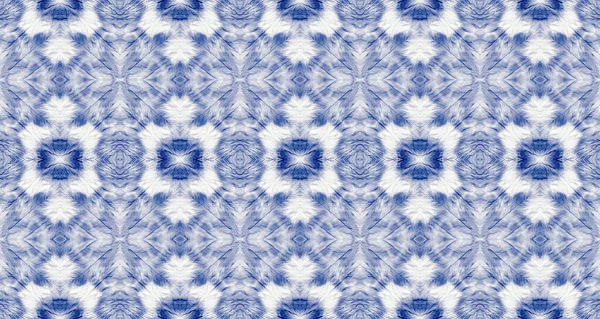 Water Mark Blue Colour Tye Dye Drip Indigo Cotton Wash — стокове фото