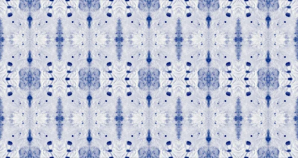 Color Mark Navy Cotton Shibori Drop Boho Geometric Effect Indigo — Stock Photo, Image