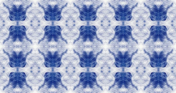 Macro Mark Navy Colour Tie Dye Blot Boho Ink Splatter — Stockfoto