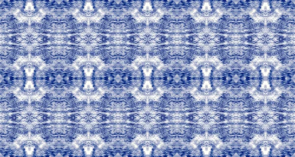 Makró Spot Kék Cotton Shibori Blot Modern Akvarell Rajzolt Koncepció — Stock Fotó