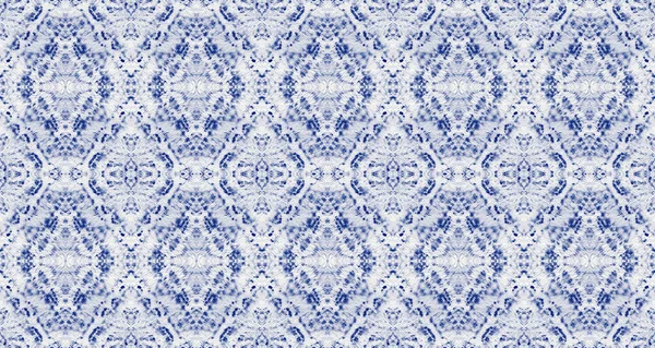 Macro Mark Blue Colour Tie Dye Mark Indigo Cotton Boho — Stockfoto
