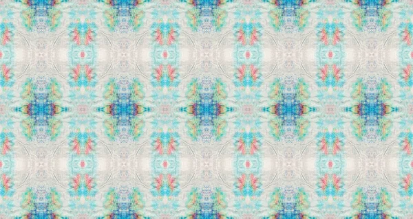 Blue Seamless Mark Kunst Aquarell Bunte Mark Geometrische Weiße Textur — Stockfoto