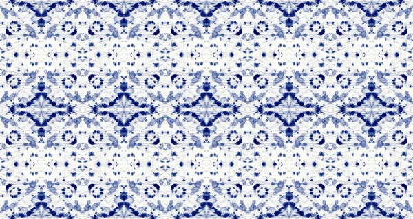 Marca Tela Blue Cotton Tie Dye Blot Arte Mancha Abstracta — Foto de Stock