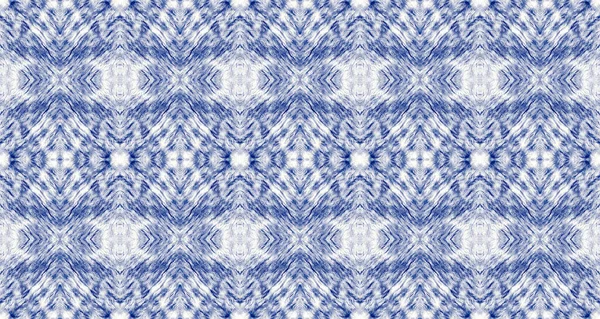 Wasserfleck Blue Cotton Tie Dye Blob Nasse Kreative Nahtlose Form — Stockfoto