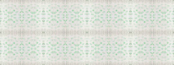 Green Seamless Mark Art Bohemian Tie Dye Blot Barevný Jemný — Stock fotografie