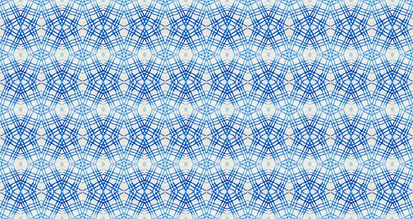 Blue Seamless Spot Geo Blue Color Tie Dye Mark Art — Stockfoto
