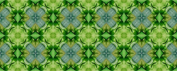 Couleur Verte Motif Géométrique Motif Tapis Sans Couture Couleur Bohème — Image vectorielle