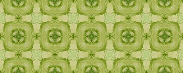 Couleur Verte Motif Géométrique Motif Tapis Sans Couture Couleur Bohème — Image vectorielle