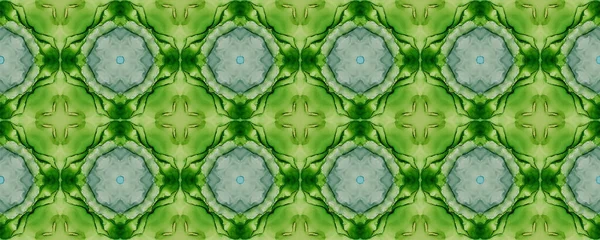 Couleur Verte Motif Géométrique Motif Tapis Sans Couture Couleur Bohème — Image vectorielle