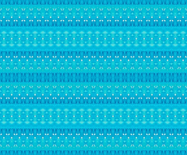 Blue Dyed Pattern Blue Seamless Print Tribal Geo Textile Sky — Stock Photo, Image