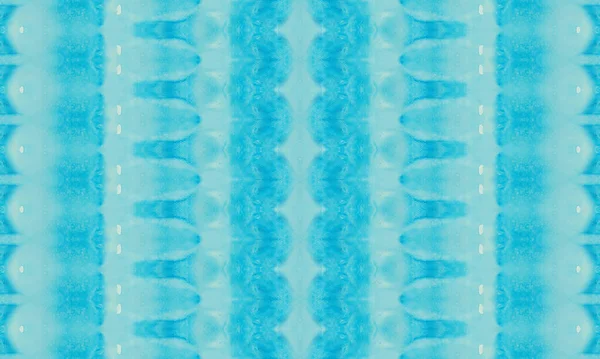 Sky Bohemian Stripe Tribal Dye Print Blue Tribal Pattern Blue — Stock Photo, Image