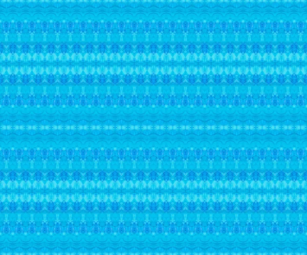 海の民族模様 ブルー エスニック ブルー 染め水墨画 明るい死の輝き 明るい部族のブラシ 青色の繰り返し印刷 海インク水彩 トライバルインクジグザグ — ストック写真