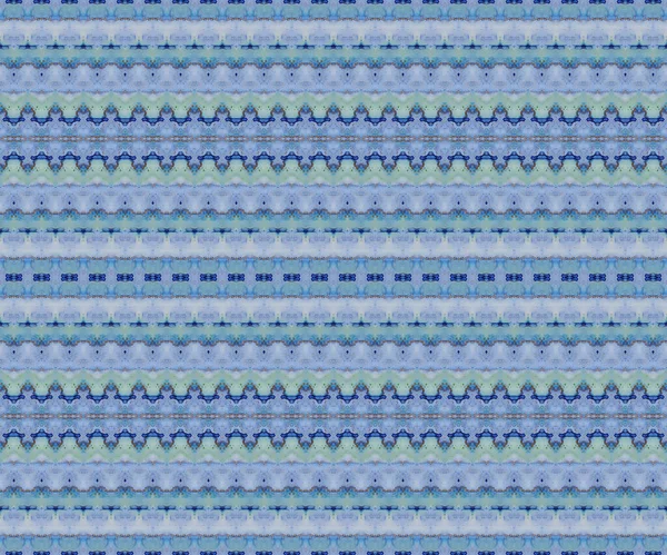 Blue Tribal Abstract Blaues Gradientenmuster Farbstoffpinsel Gefärbt Pinke Tusche Aquarell — Stockfoto