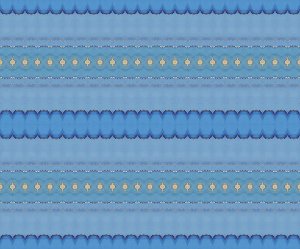 ブルーインク水彩 金の抽象 ゴールデン トライバル プリント ブルー ジオメトリー 青染めのプリント ゴールドシームレスペイント イエロー — ストック写真
