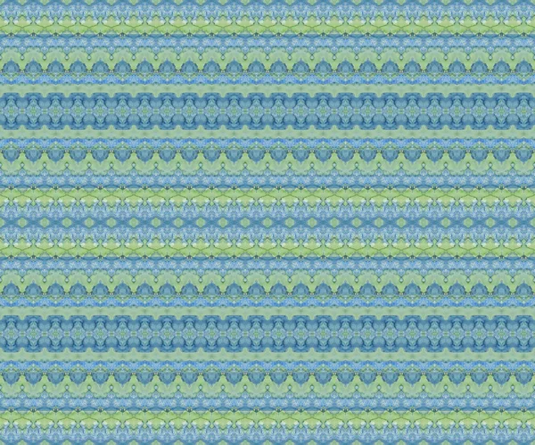 Textile Ethnique Bleu Brosse Texture Blue Dye Print Aquarelle Dorée — Photo