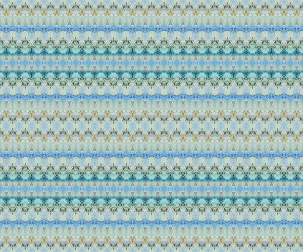 Zöld Textúra Arany Etnikai Stripe Kék Bohém Tinta Zöld Festék — Stock Fotó