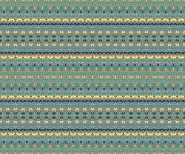 Encre Légère Zigzag Aquarelle Encre Dorée Colorant Bleu Bohême Texture — Photo