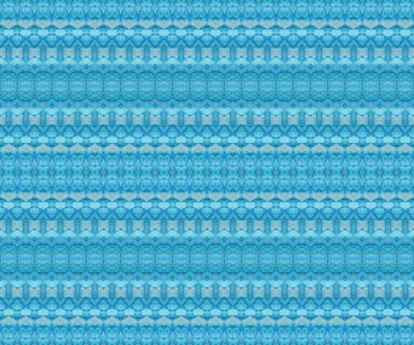 明るい民族のタイ 死んだインクブラシ ブルーのシームレスなペイント 染色された染織 ブルー エスニック インク スカイ ペイント 青の部族のパターン — ストック写真