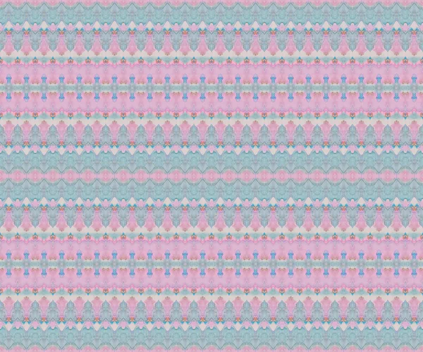Roze Geverfde Borstel Blauwe Etnische Textiel Heldere Tribal Brush Sea — Stockfoto