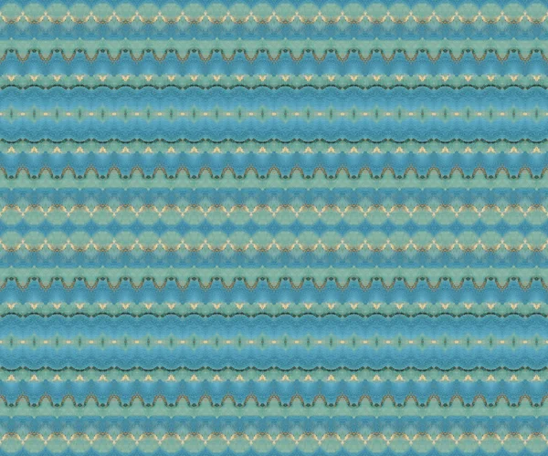 Gold Gradient Textile Tinta Azul Boêmio Pintura Tribal Verde Tinta — Fotografia de Stock