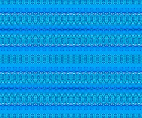 Een Sky Tribal Brush Blauwe Boheemse Kleurstof Blauwe Tribal Textiel — Stockfoto