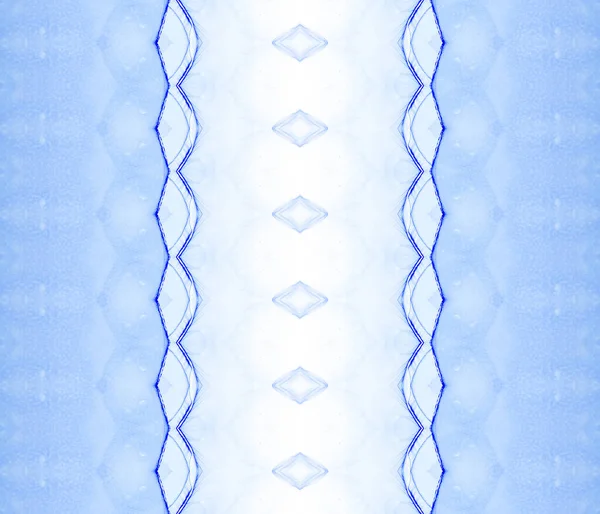 Parlak Boyalı Parmak Izi Etnik Zig Zag Batik Mavi Batik — Stok fotoğraf