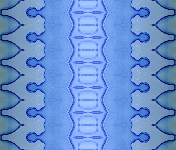 Tinta Mar Acuarela Blue Gradient Batik Pintura Textil Étnica Tinta —  Fotos de Stock