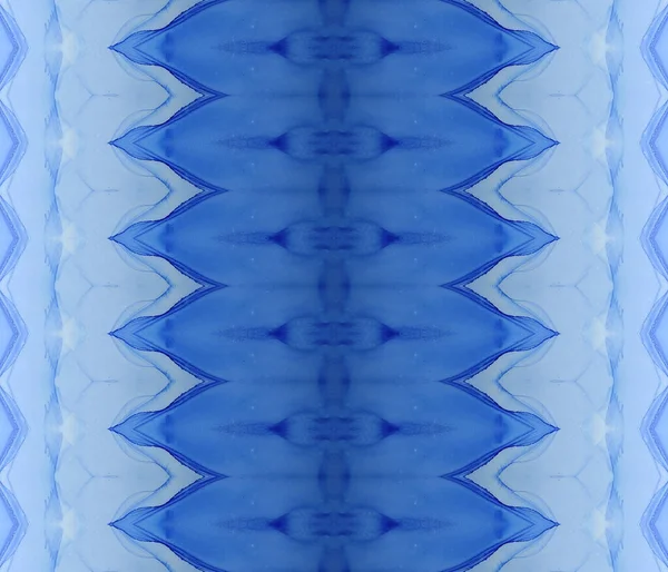 Färgad Mönsterborste Etnisk Bläckborste Sky Dyed Paint Blue Gradient Batik — Stockfoto