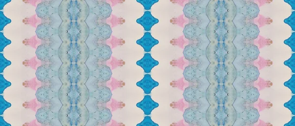 Blau Gefärbte Textur Pink Bohemian Textile Goldkornmuster Braun Gefärbter Batik — Stockfoto