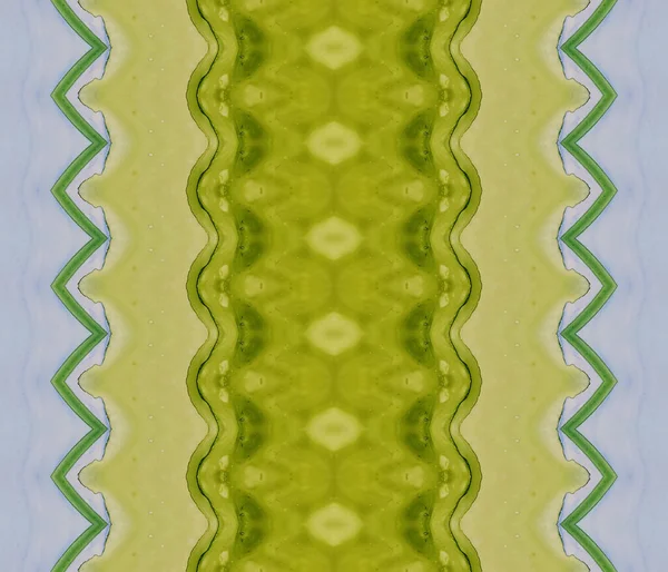 Скай Грейн Принт Зеленый Цвет Акварели Зеленый Крашеный Зиг Заг — стоковое фото