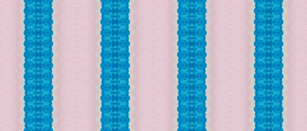Морское Племя Батик Розовые Чернила Синяя Краска Акварель Племя Гео — стоковое фото