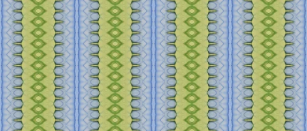 Blue Grain Pattern Green Blue Tribal Paint Sky Hand Zig — Stock Photo, Image