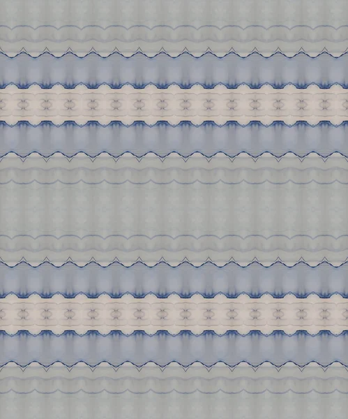 Blue Gradient Zig Zag Ethnic Tie Dye Print Tribal Textile — Stock Photo, Image