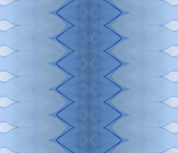 Bystry Plemienny Batik Niebieski Tusz Etniczny Etniczny Druk Tekstylny Lekki — Zdjęcie stockowe