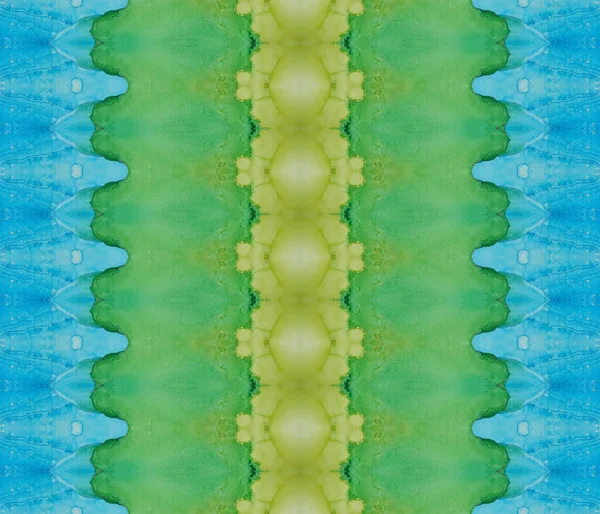 Blå Stammönstret Gröna Spannmålstrycket Guldgeo Batik Guldfärgad Batik Gröna Batik — Stockfoto