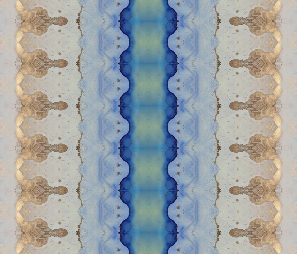 Roze Geo Batik Bruin Geverfd Zig Zag Blauwe Abstracte Druk — Stockfoto