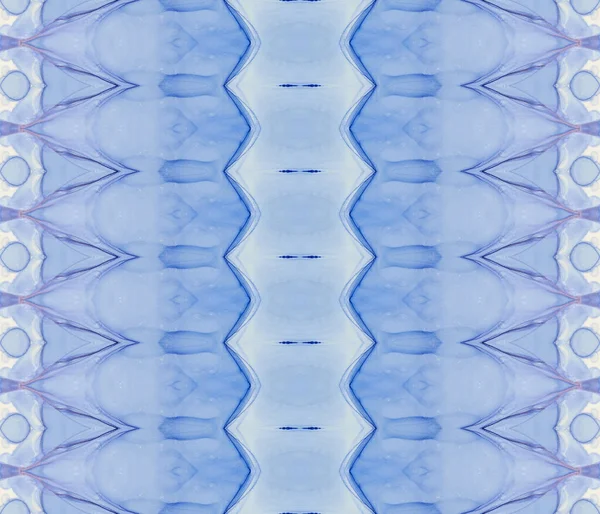 Aquarelle Encre Brillante Impression Encre Teinte Encre Batik Bleue Blue — Photo