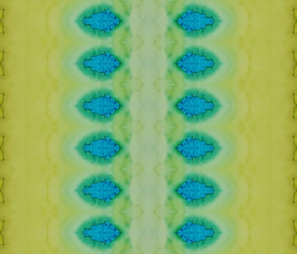 Коричневый Этнический Текстиль Золотая Зерновая Полоса Коричневый Племенной Отпечаток Зеленая — стоковое фото