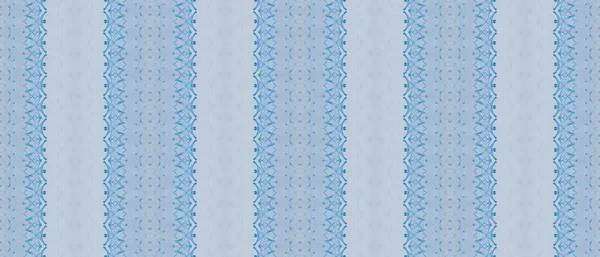 Blauwe Boheemse Tie Dye Etnische Inktverf Etnische Zig Zag Verf — Stockfoto