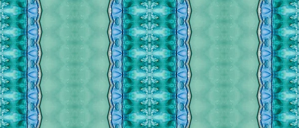 Pincel Tinta Brilhante Textura Gradiente Verde Impressão Padrão Azul Padrão — Fotografia de Stock