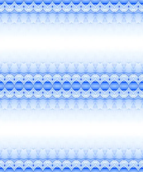 部族繊維のバティック オーシャン インクの略 青グラデーションパターン 明るい染めのブラシ ブルータイ染料プリント 染められたバティックストライプ スカイZigzag部族インクブラシ エスニック ペイント — ストック写真