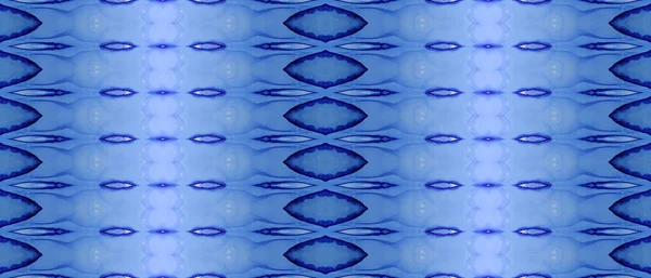 Niebieski Gradient Textile Niebieski Tusz Etniczny Lekki Druk Plemienny Niebieska — Zdjęcie stockowe